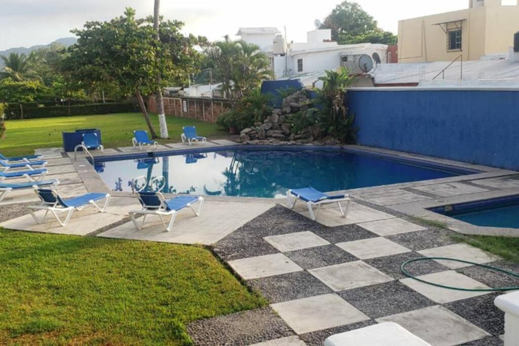 マンサニージョMagnifico Departamento, Cocina Equipada, 2 Recamaras 2 Banos , Hasta 6 Personas, 3 Albercas, Playa A 50 Mts Wifi, Aire Acondicionadoアパートメント エクステリア 写真