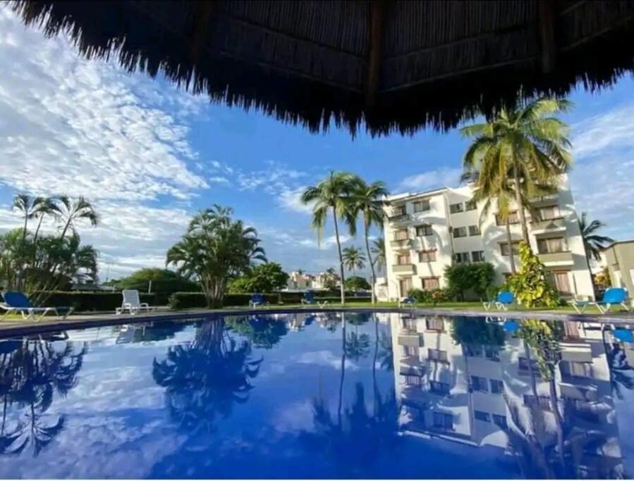 マンサニージョMagnifico Departamento, Cocina Equipada, 2 Recamaras 2 Banos , Hasta 6 Personas, 3 Albercas, Playa A 50 Mts Wifi, Aire Acondicionadoアパートメント エクステリア 写真