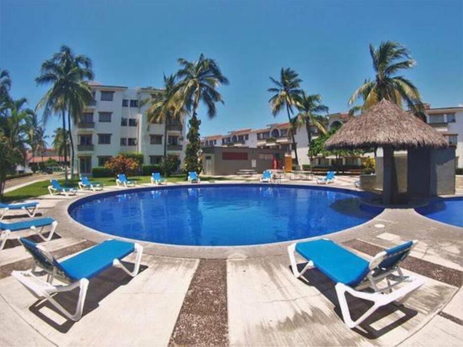 マンサニージョMagnifico Departamento, Cocina Equipada, 2 Recamaras 2 Banos , Hasta 6 Personas, 3 Albercas, Playa A 50 Mts Wifi, Aire Acondicionadoアパートメント エクステリア 写真